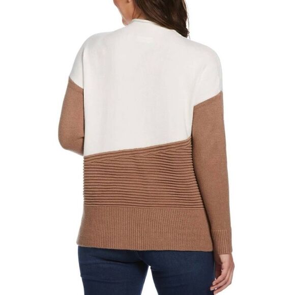 Rafaella Color Block Funnel Neck Sweater NWT - Picture 2 of 8